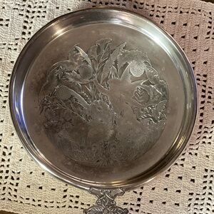 Silver Antique Serving Plate